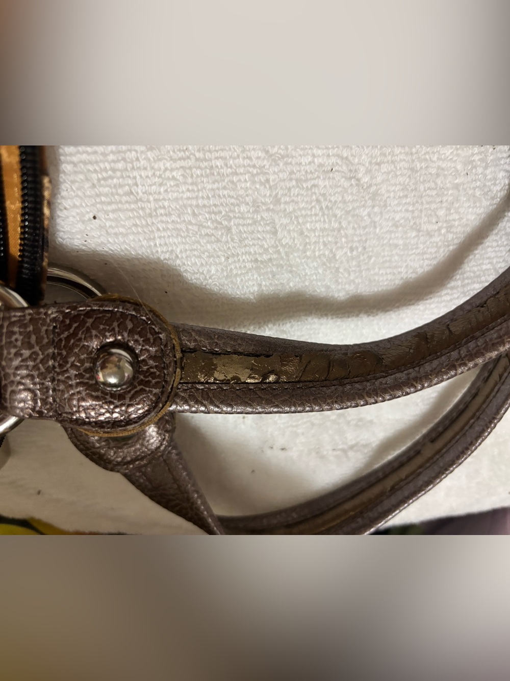Kathy Van Zeeland Leopard Print Bronze Satchel Handbag-Attention Callouts! - Picture 5 of 16